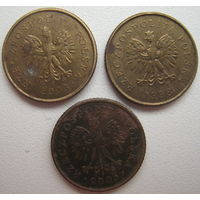 Польша 1 грош 1998, 2003, 2005 гг. Цена за 1 шт.