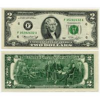 США. 2 доллара (образца 1976 года, F, Джорджия, P461)