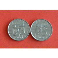 Нидерланды 25 центов 1982,84