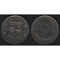 Маврикий km55 1 рупия 2002 год (om01)