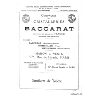 Каталог флаконов и посуды Baccarat 1916г, Франция, 50 стр.