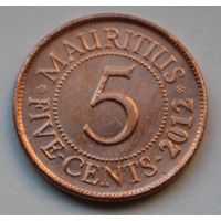 Маврикий 5 центов, 2012 г.