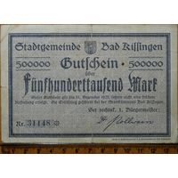 500000 марок 1923г. Бад-Киссинген