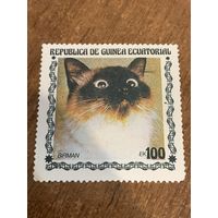 Экваториальная Гвинея 1972. Кошки. Бирманская. Марка из серии