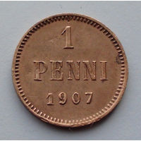 Финляндия 1 пенни. 1907