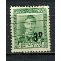 Новая Зеландия - 1952 - Король Георг VI с надпечаткой 3Р на 1Р - [Mi. 321] - полная серия - 1 марка. Гашеная.  (LOT EW23)-T10P14