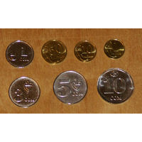 Киргизстан 2008-2009 компл 7 монет 1,10,50 тийин, 1,3,5,10 сом UNC