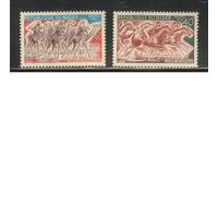 Нигер-1972 (Мих.356-357) ** , Воины, Верблюды, Лошади (полная серия)