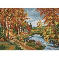 Картина для вышивки бисером " Осенний пейзаж"
