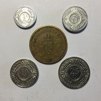 Нидерландские Антильские острова набор монет (5 шт), 1993-2009