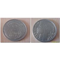 2 франка Франция 1950 г.в. В,KM# 886a.2, 2 FRANCS, из коллекции