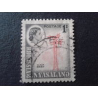 Родезия и Ньясаленд 1959 колония Англии стандарт, телеграф