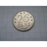 Нидерландские Антилы 25 центов 1980г.km11