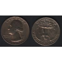 США km164a 25 центов 1 квотер 1967 год (f2