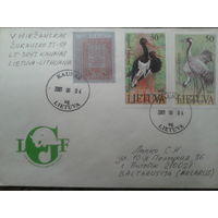 Литва 1991 фауна, аисты, прошло почту