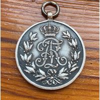 Военная награда "Медаль Фридриха Августа" в серебре (Саксония, 1905 г) для унтер-офицеров
