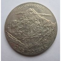 Новая Зеландия 1 доллар 1970 Гора Кука .15-2