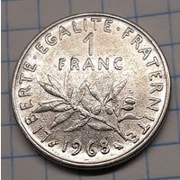 Франция 1 франк 1968г. km925.1