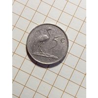 Южная Африка 5 центов 1986 года .