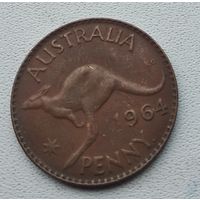 Австралия 1 пенни, 1964 - точка,  Перта  5-14-15