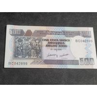 Бурунди 500 франков 2009 Unc