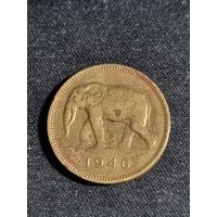 БЕЛЬГИЙСКОЕ КОНГО 2 франка 1946