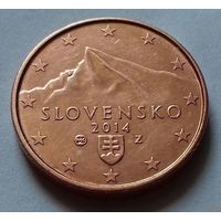 1 евроцент, Словакия 2014 г., AU