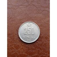 Турция 250 лир 2004г,(6)