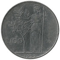 Италия 100 лир 1956