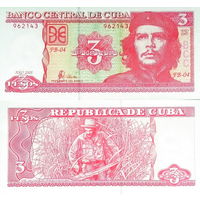 Куба 3  песо  2005 год  UNC  (Че Гевара)
