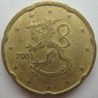 Финляндия 20 евроцентов 2001 г.
