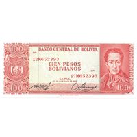 Боливия. 100 боливиано 1962 г.