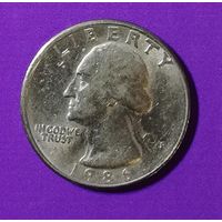 25 центов США 1986 г.