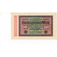 Германия, 20 000 марок, 1923 г. UNC-