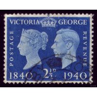 1 марка 1940 год Великобритания Виктория и Георг 219