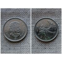 Канада 25 центов 2016