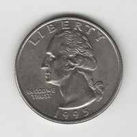 Quarter Dollar LIBERTY 1995 года ( P ) перевертыш ((54 ))