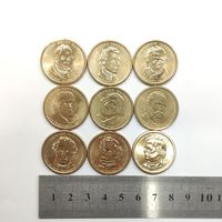 Лот из 9 монет номиналом 1 доллар США. Серия Президенты