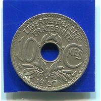 Франция 10 сантимов 1937