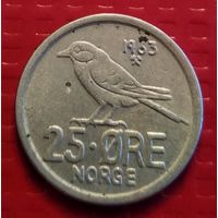 Норвегия 25 эре 1963 г. #50808