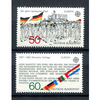 Германия (ФРГ) - 1982г. - Европа. Исторические события - полная серия, MNH с отпечатками [Mi 1130-1131] - 1 марка