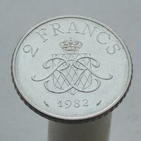 Монако 2 франка 1982