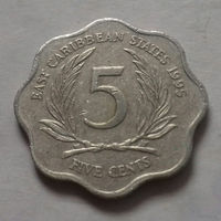 5 центов, Восточные Карибы 1995 г.