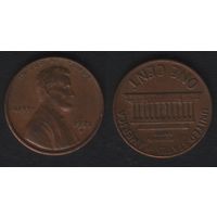 США km201 1 цент 1971 год (D) (f2