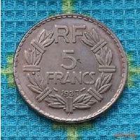 Франция 5 франков 1937 года