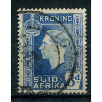 Британские колонии - Южная Африка - 1937г. - коронация короля Георга VI, 3 P - 1 марка - гашёная. Без МЦ!