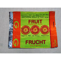 01-290 Обертка фантик (пачка) от жевачки жевательной резинки G Gorlitzer Fruit Frucht ГДР 1970-е