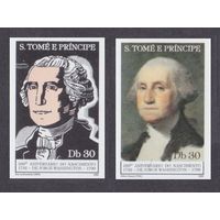 1982 Сан-Томе и Принсипи 774b-775b 250 лет Джорджу Вашингтону 12,00 евро