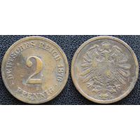 YS: Германия, Рейх, 2 пфеннига 1876C, KM# 2 (2)