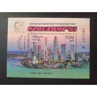 Россия 1995 фил. выставка Сингапур-95 блок